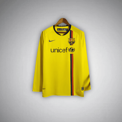 08/09 FC Barcelona Away Long Sleeve Kit from FootballPrestige.com - Premium Football Kits