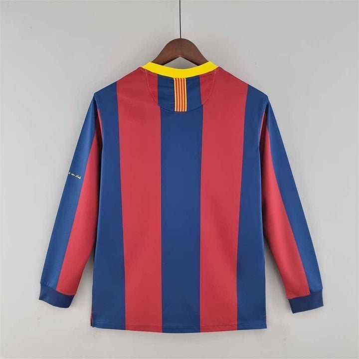 11/12 FC Barcelona Long Sleeve Home Kit from FootballPrestige.com - Premium Football Kits