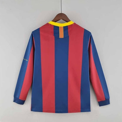 11/12 FC Barcelona Long Sleeve Home Kit from FootballPrestige.com - Premium Football Kits