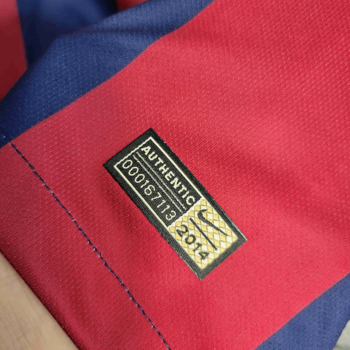14/15 FC Barcelona Home Long Sleeve Kit from FootballPrestige.com - Premium Football Kits