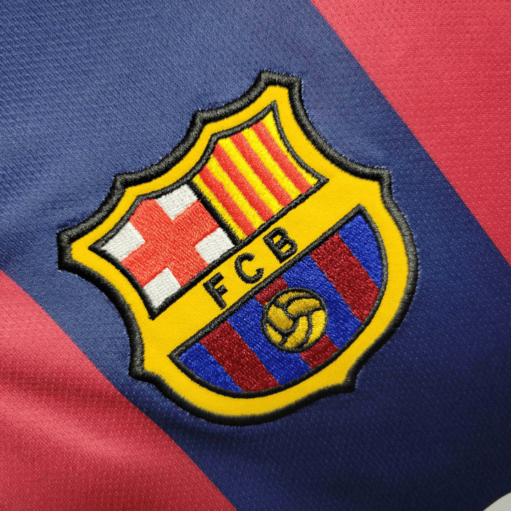 14/15 FC Barcelona Home Long Sleeve Kit from FootballPrestige.com - Premium Football Kits