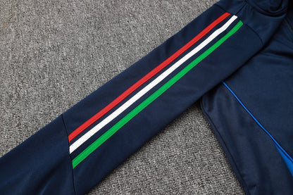 2024 Italy Dark Blue Premium Tracksuit from FootballPrestige.com - Premium Football Kits