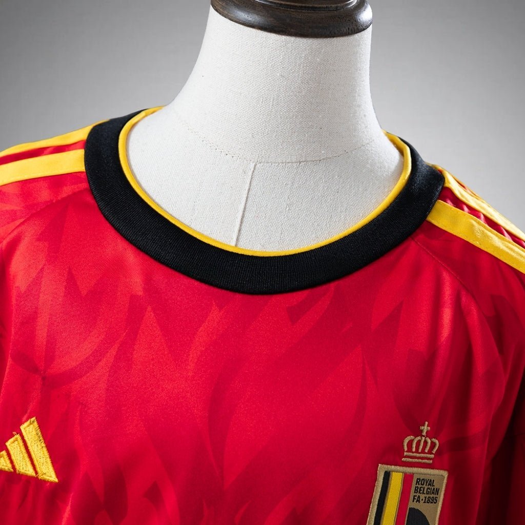 2026 Belgium Home Kids Size Kit from FootballPrestige.com - Premium Football Kits