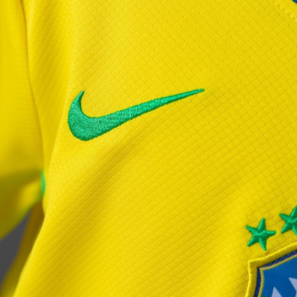2026 Brazil Home Kids Size Kit from FootballPrestige.com - Premium Football Kits