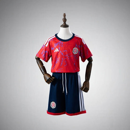 2026 Costa Rica Home Kids Size Kit from FootballPrestige.com - Premium Football Kits