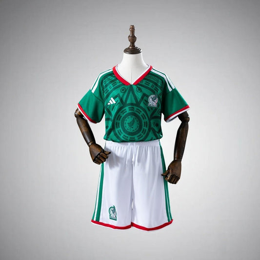 2026 Mexico Home Kids Size Kit from FootballPrestige.com - Premium Football Kits