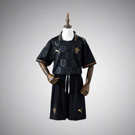 2026 Portugal "Black Panther" Kids Size Kit from FootballPrestige.com - Premium Football Kits