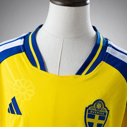 2026 Sweden Home Kids Size Kit from FootballPrestige.com - Premium Football Kits