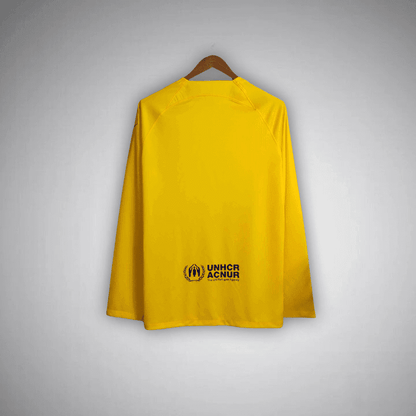 23/24 FC Barcelona Long Sleeve Away Kit from FootballPrestige.com - Premium Football Kits