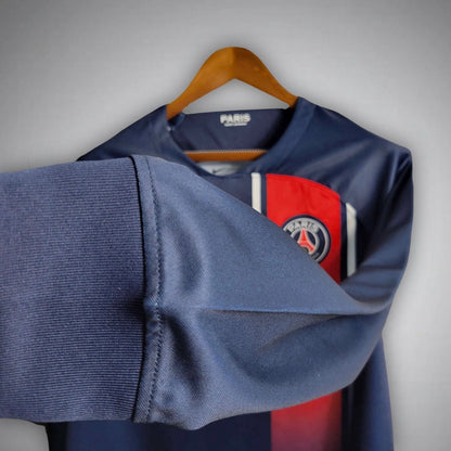 23/24 PSG Home Long Sleeve Kit from FootballPrestige.com - Premium Football Kits