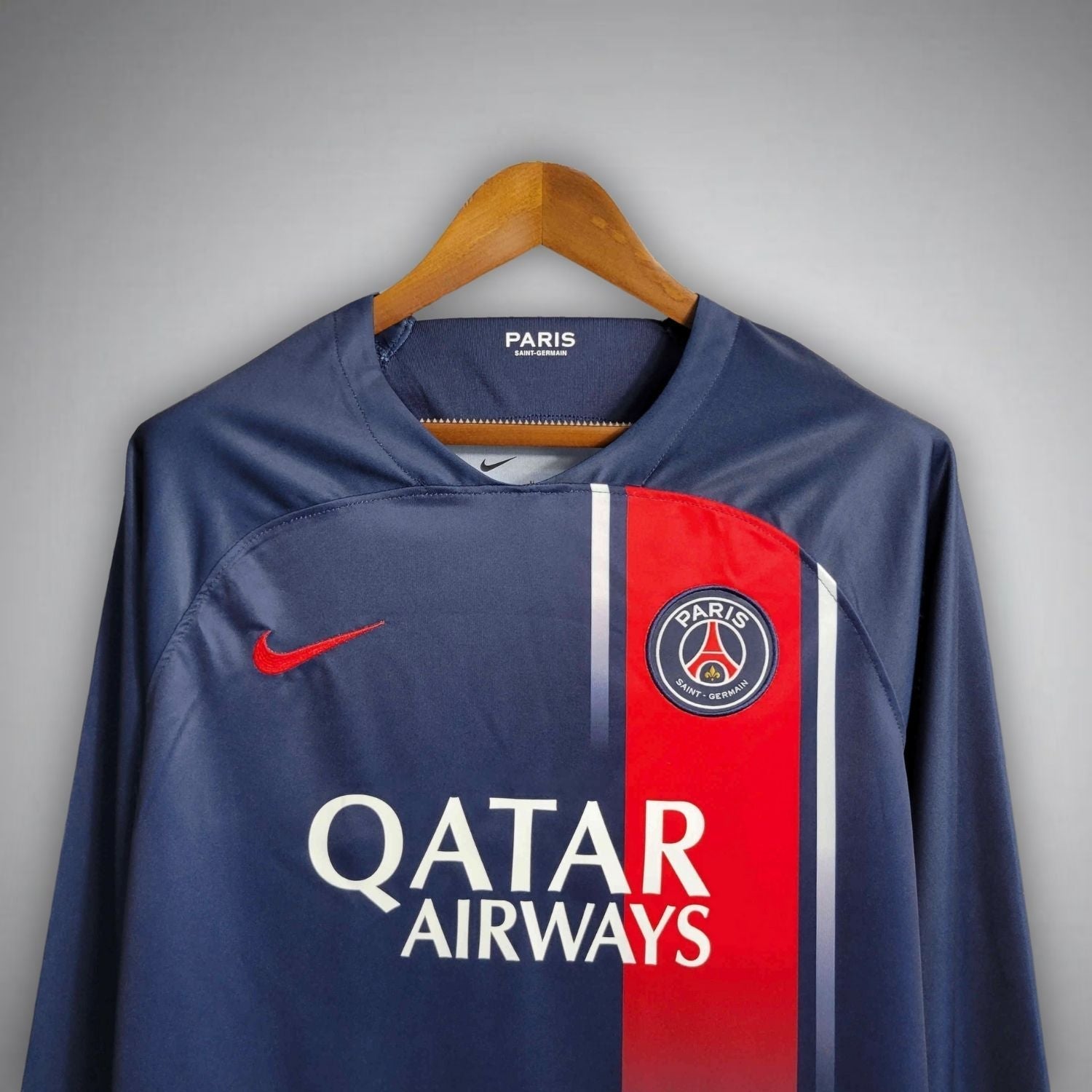 23/24 PSG Home Long Sleeve Kit from FootballPrestige.com - Premium Football Kits
