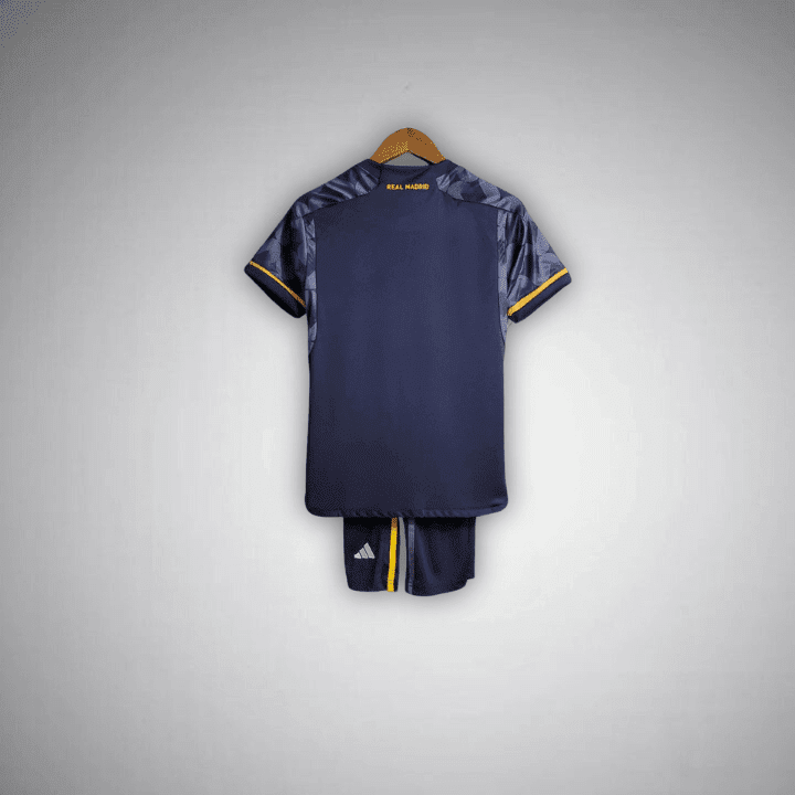 23/24 Real Madrid Away Premium Kids Size Kit from FootballPrestige.com - Premium Football Kits