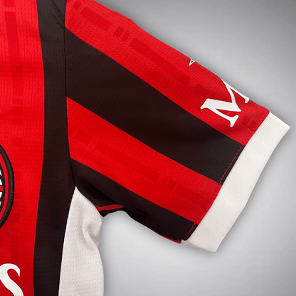 24/25 AC Milan Home Kids Size Kit from FootballPrestige.com - Premium Football Kits