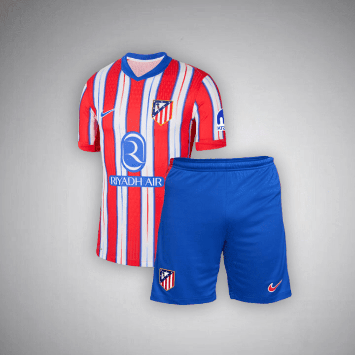 24/25 Atletico Madrid Home Kit from FootballPrestige.com - Premium Football Kits