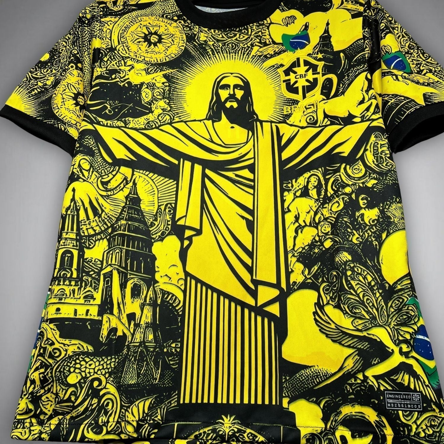 24/25 Brazil "Jesus" Premium Yellow Kit from FootballPrestige.com - Premium Football Kits