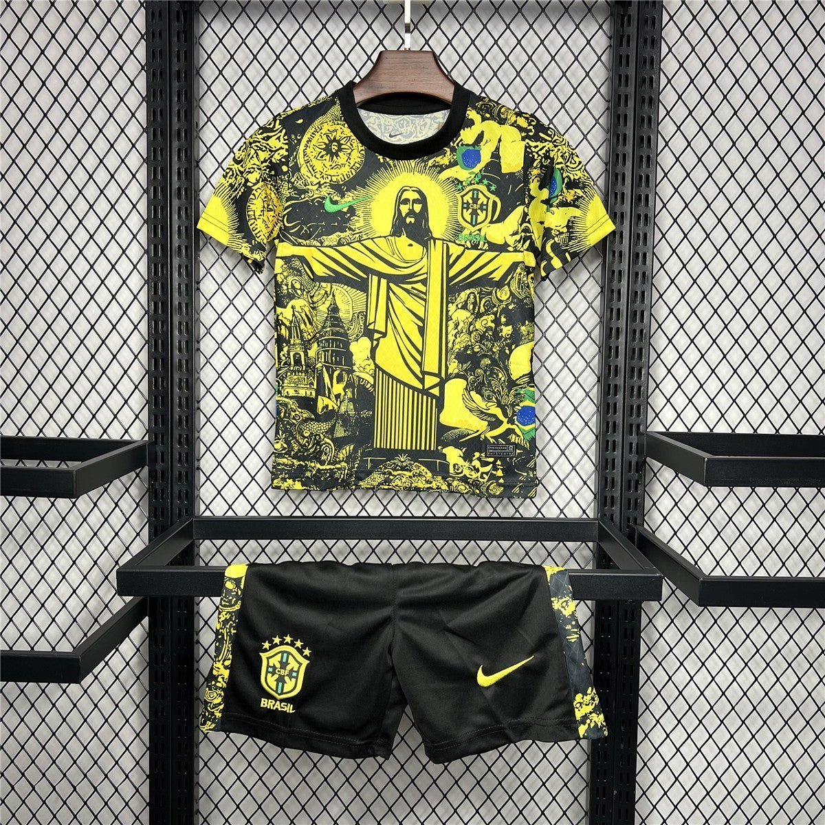 24/25 Brazil "Jesus" Premium Yellow Kit from FootballPrestige.com - Premium Football Kits