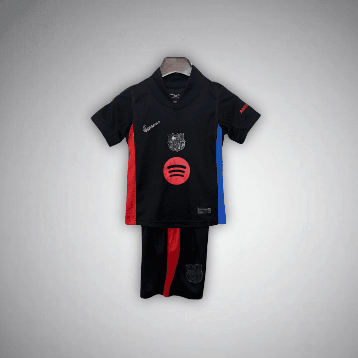 24/25 FC Barcelona Away Kids Size Kit from FootballPrestige.com - Premium Football Kits