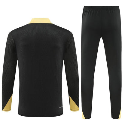 24/25 FC Barcelona Training Kids Size Gold Tracksuit from FootballPrestige.com - Premium Football Kits