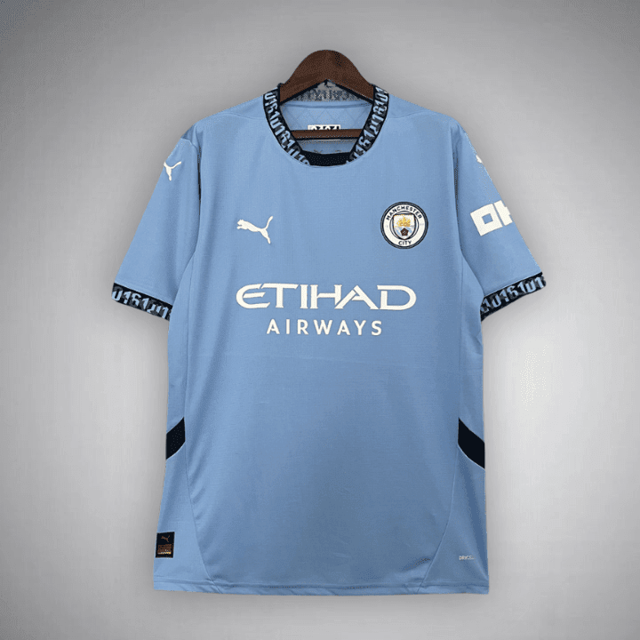 24/25 Manchester City Home Premium Kit from FootballPrestige.com - Premium Football Kits