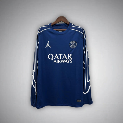 24/25 PSG x Jordan 4th Long Sleeve Kit from FootballPrestige.com - Premium Football Kits