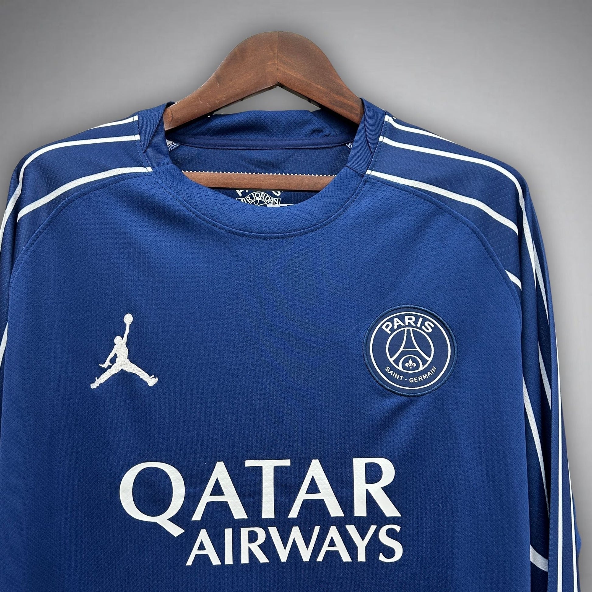 24/25 PSG x Jordan 4th Long Sleeve Kit from FootballPrestige.com - Premium Football Kits