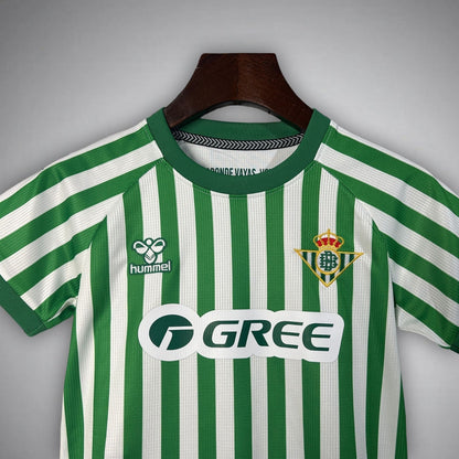 24/25 Real Betis Home Kids Size Kit from FootballPrestige.com - Premium Football Kits