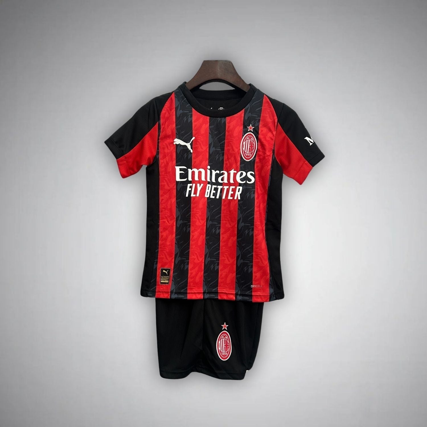 25/26 AC Milan Home Kids Size Kit from FootballPrestige.com - Premium Football Kits