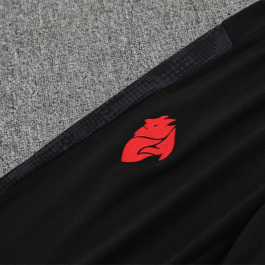 25/26 AC Milan Training Black Kids Size Tracksuit from FootballPrestige.com - Premium Football Kits