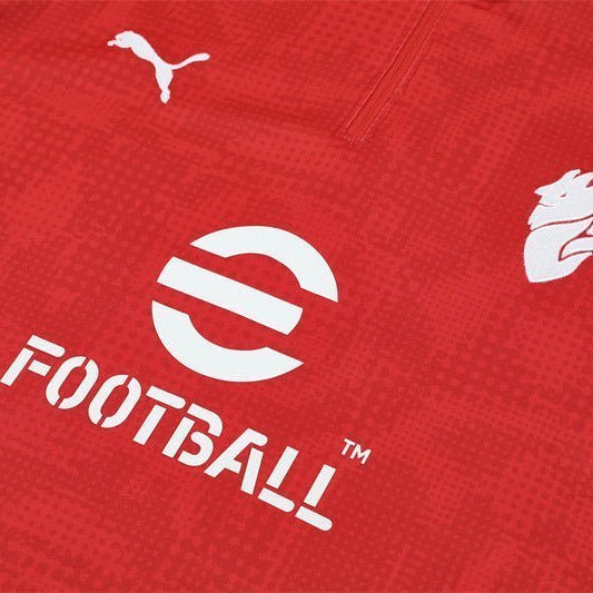 25/26 AC Milan Training Red Kids Size Tracksuit from FootballPrestige.com - Premium Football Kits