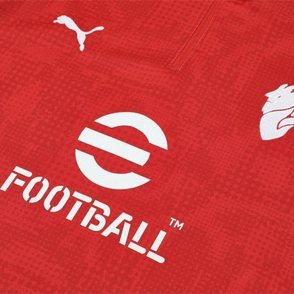 25/26 AC Milan Training Red Kids Size Tracksuit from FootballPrestige.com - Premium Football Kits