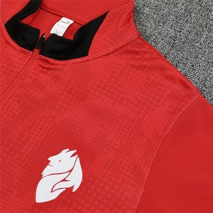 25/26 AC Milan Training Red Kids Size Tracksuit from FootballPrestige.com - Premium Football Kits