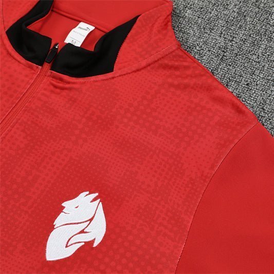 25/26 AC Milan Training Red Tracksuit from FootballPrestige.com - Premium Football Kits
