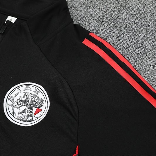 25/26 Ajax Amsterdam Training Black Tracksuit from FootballPrestige.com - Premium Football Kits