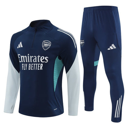 25/26 Arsenal Training Blue Kids Size Tracksuit from FootballPrestige.com - Premium Football Kits