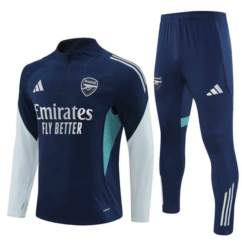25/26 Arsenal Training Blue Tracksuit from FootballPrestige.com - Premium Football Kits