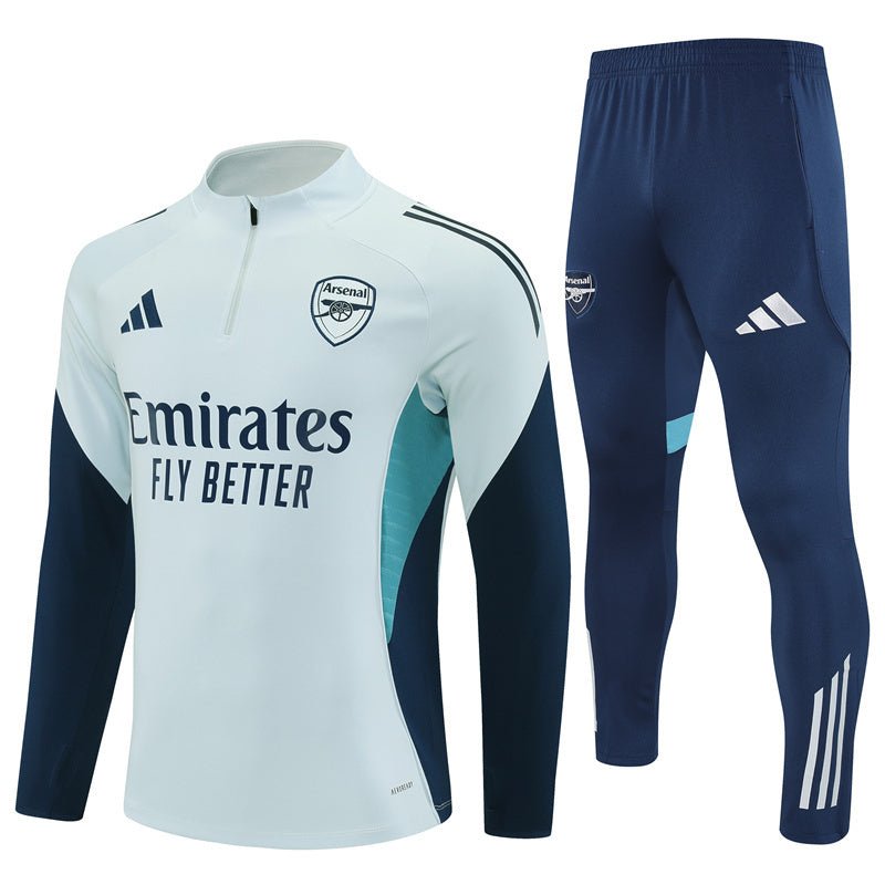 25/26 Arsenal Training White Tracksuit from FootballPrestige.com - Premium Football Kits