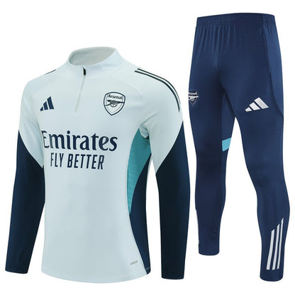25/26 Arsenal Training White Tracksuit from FootballPrestige.com - Premium Football Kits