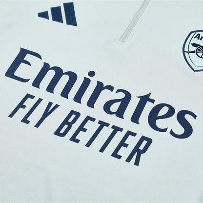 25/26 Arsenal Training White Tracksuit from FootballPrestige.com - Premium Football Kits