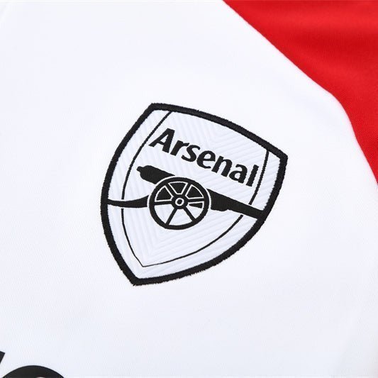 25/26 Arsenal White/Red Kids Size Tracksuit from FootballPrestige.com - Premium Football Kits