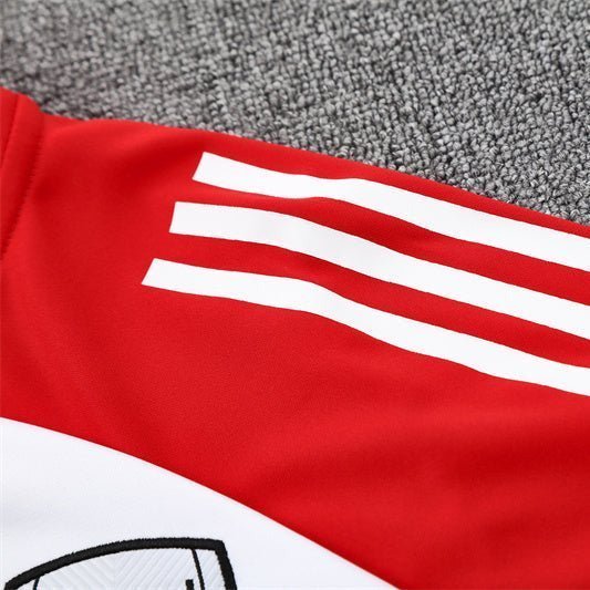 25/26 Arsenal White/Red Kids Size Tracksuit from FootballPrestige.com - Premium Football Kits