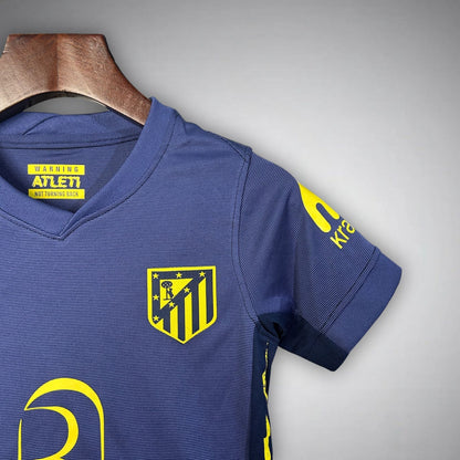 25/26 Atletico Madrid Away Kids Size Kit from FootballPrestige.com - Premium Football Kits