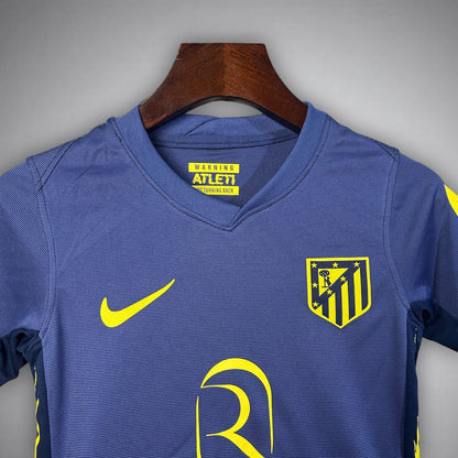25/26 Atletico Madrid Away Kids Size Kit from FootballPrestige.com - Premium Football Kits