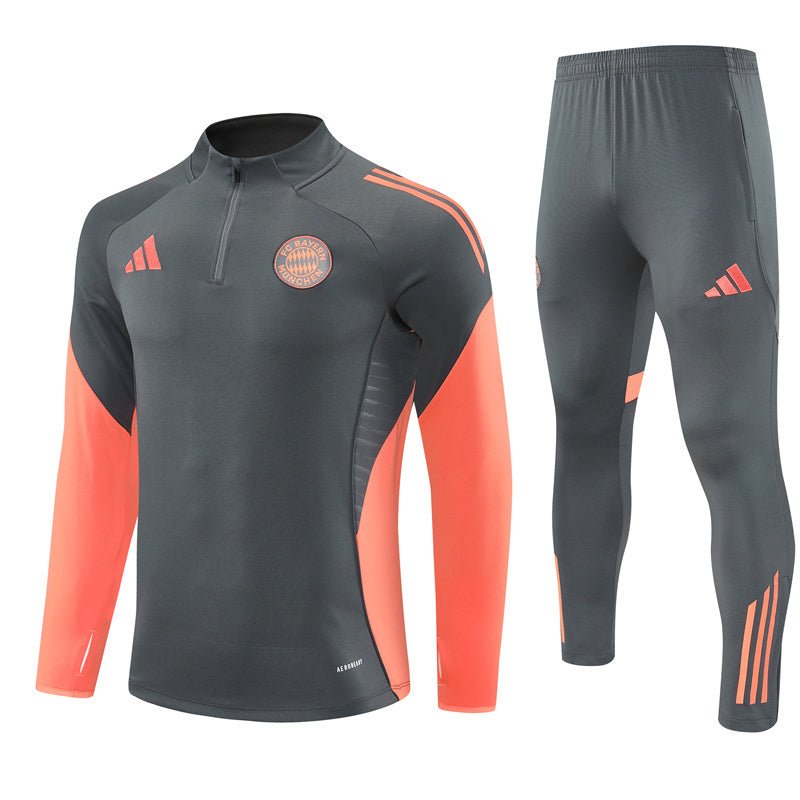 25/26 Bayern München Training Grey Kids Size Tracksuit from FootballPrestige.com - Premium Football Kits
