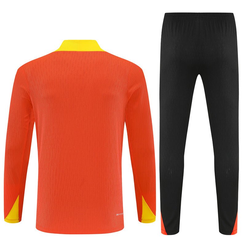 25/26 Brazil Training Orange Kids Size Tracksuit from FootballPrestige.com - Premium Football Kits