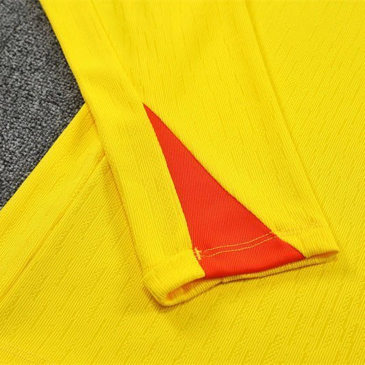 25/26 Brazil Training Yellow Kids Size Tracksuit from FootballPrestige.com - Premium Football Kits
