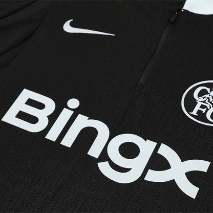 25/26 Chelsea Black Kids Size Tracksuit from FootballPrestige.com - Premium Football Kits