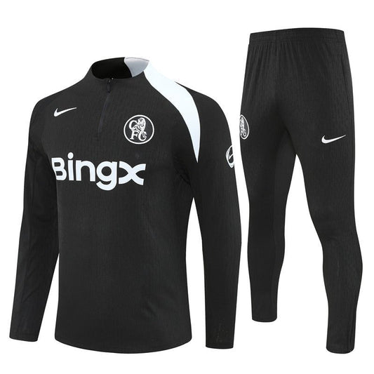 25/26 Chelsea Black Tracksuit from FootballPrestige.com - Premium Football Kits