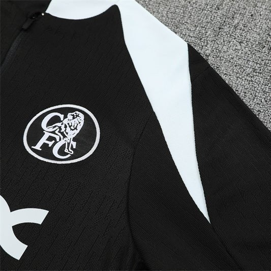 25/26 Chelsea Black Tracksuit from FootballPrestige.com - Premium Football Kits