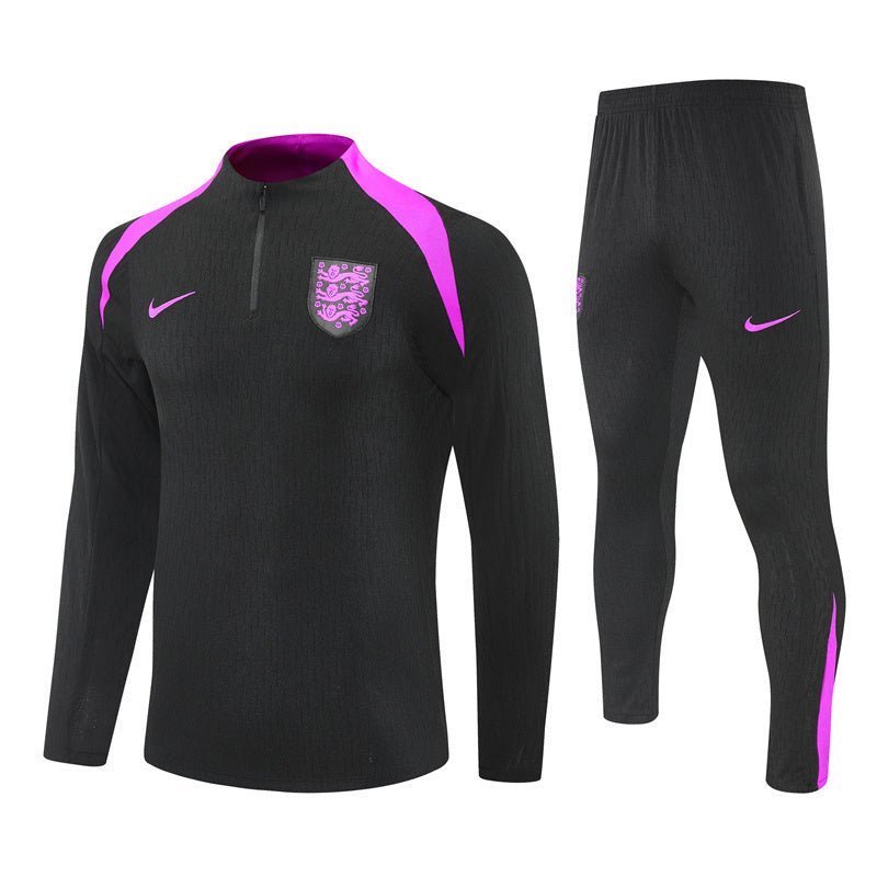 25/26 England Training Black Tracksuit from FootballPrestige.com - Premium Football Kits