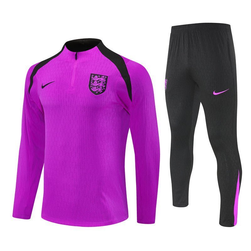 25/26 England Training Purple Kids Size Tracksuit from FootballPrestige.com - Premium Football Kits
